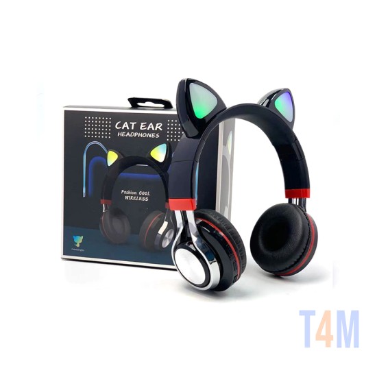 AURICULAR ORELHA DE GATO BLUETOOTH SEM FIO M-01 MP3/CELULAR/PC PRETO